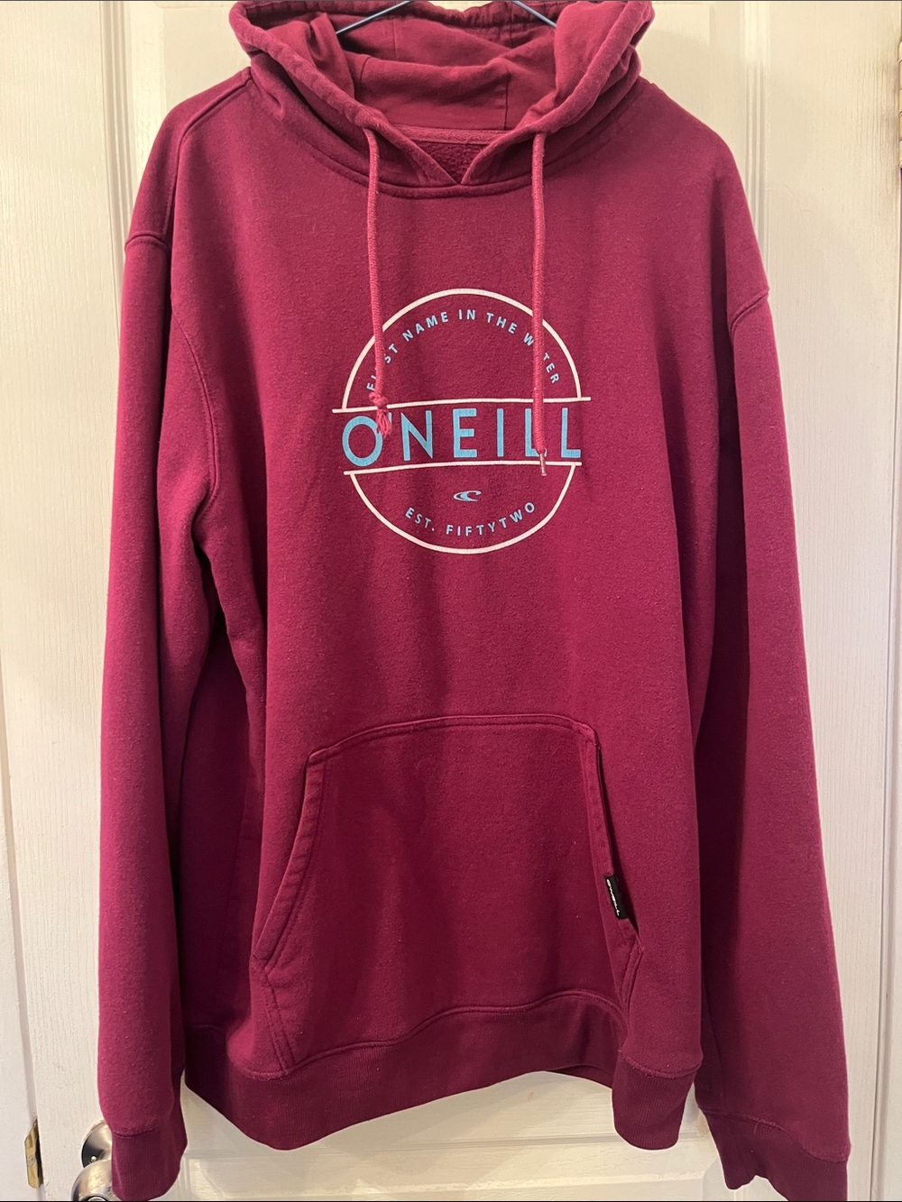 O'Neill Men's Burgundy Crewneck Logo Hoodie